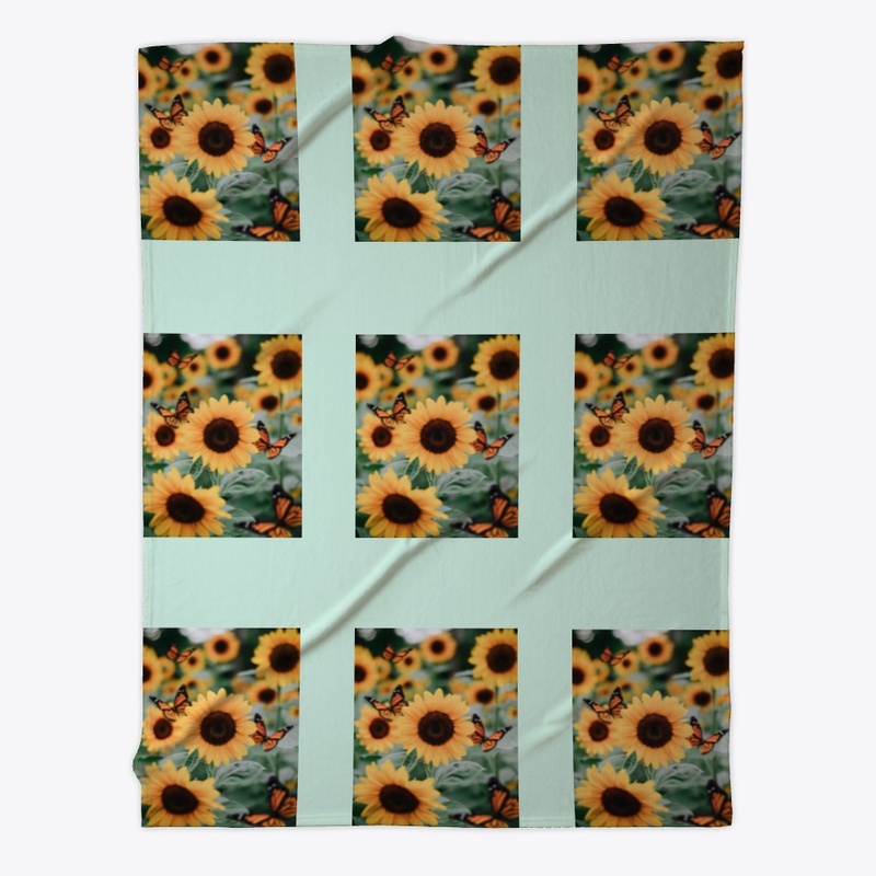 sunflowers and butterflys