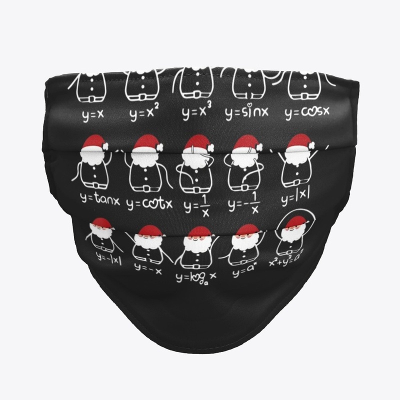 Math Teacher Christmas Santa Hat Shirt