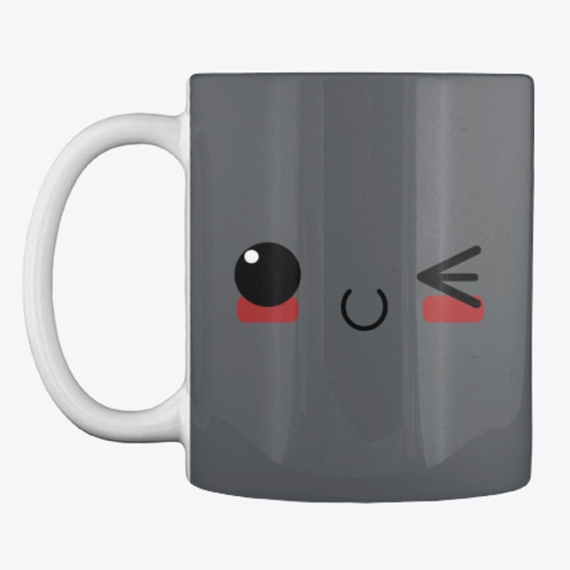 Kawaii japanese anime face design: lucky