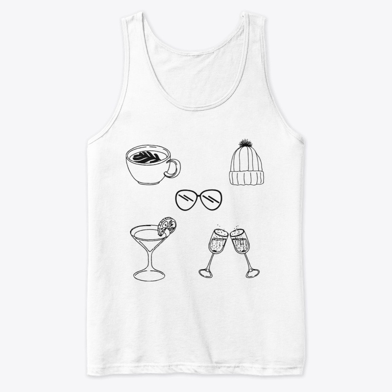 A tank top with a city cafe vibe