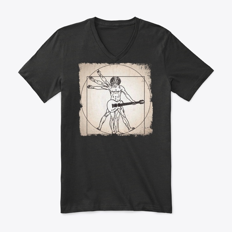 Funny Guitar Lover Gift - Vitruvian Man