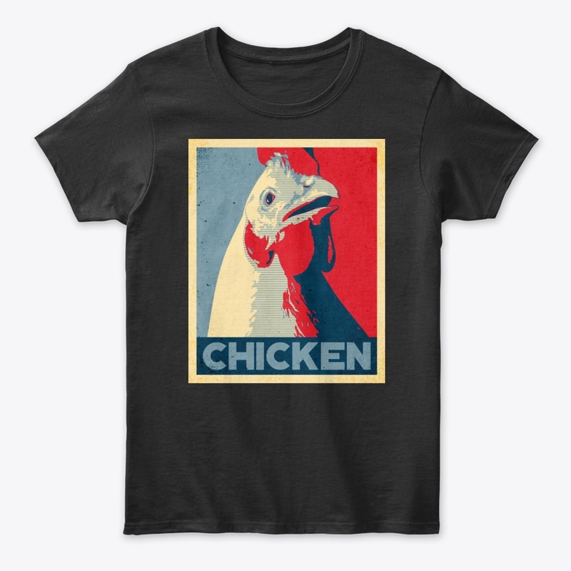 Cool Chicken Propaganda Poster Style