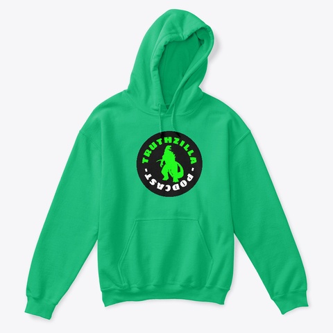 Kid's Hoodie   Truthzilla Logo Irish Green Camiseta Front