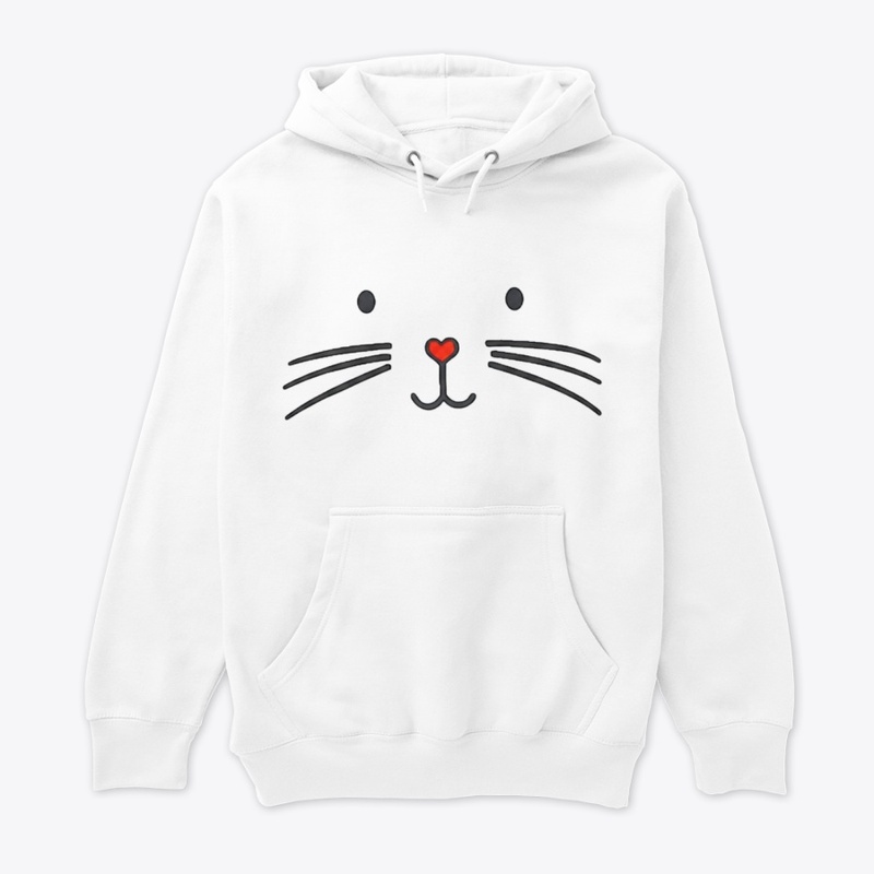 Awesome cat mouth print women's hoodies