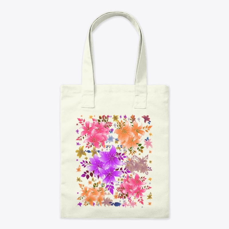 Multicolored lily flower design
