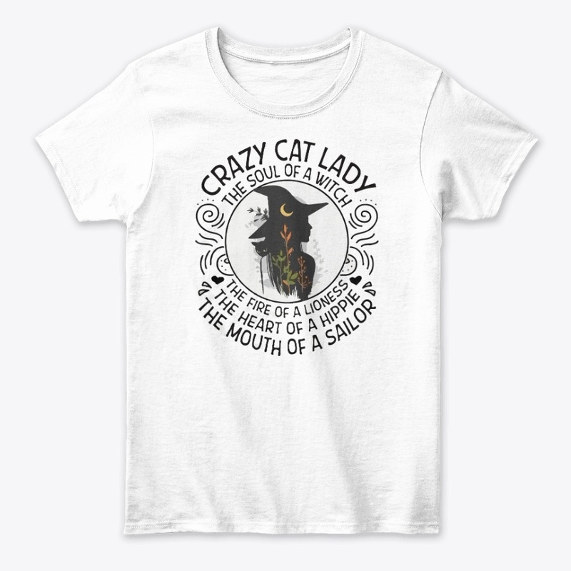 Crazy Cat Lady Catlover Witch Halloween 