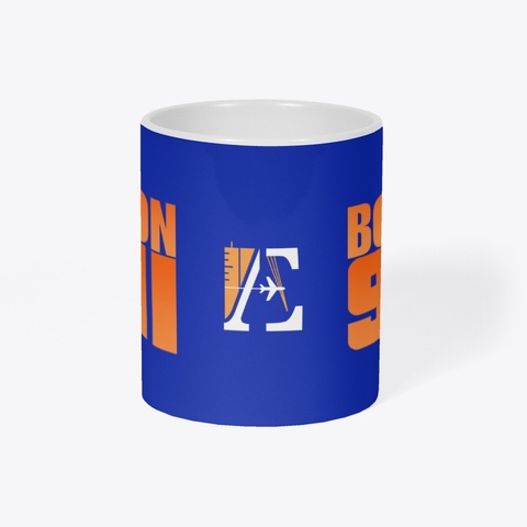 Born On 9/11 Book Mug Royal Blue Kaos Right