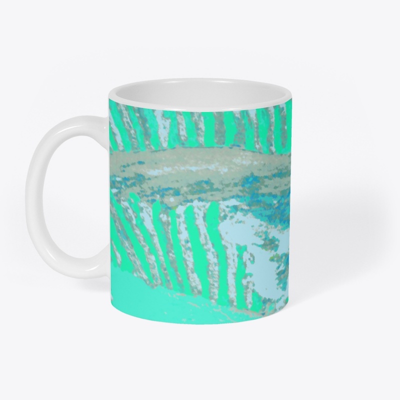 Aqua Mint Tides Abstract