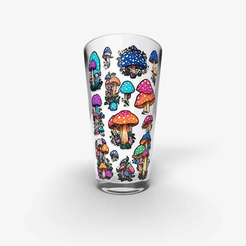 mushroom with neon lights incorporated