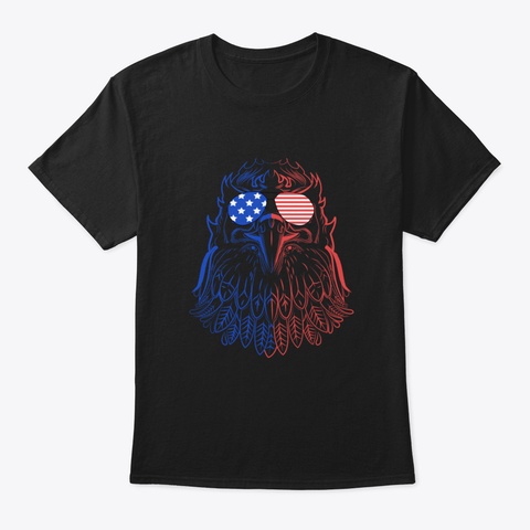 American Eagle, 4 Th Of July , 4 Th Of Jul Black T-Shirt Front