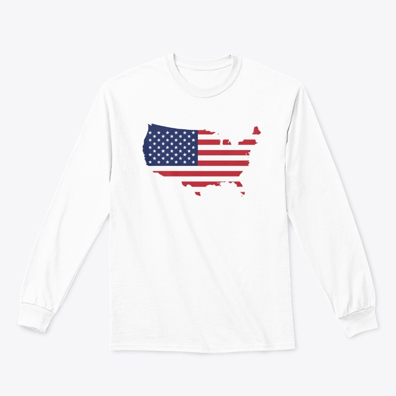 USA Flag in Map