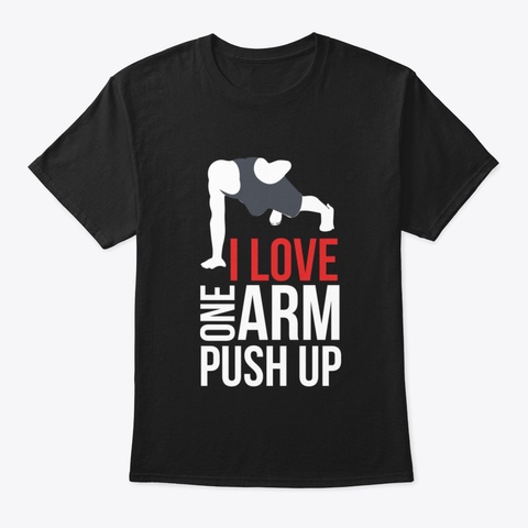 Standing Exercise Workout Body Weight Gy Black T-Shirt Front