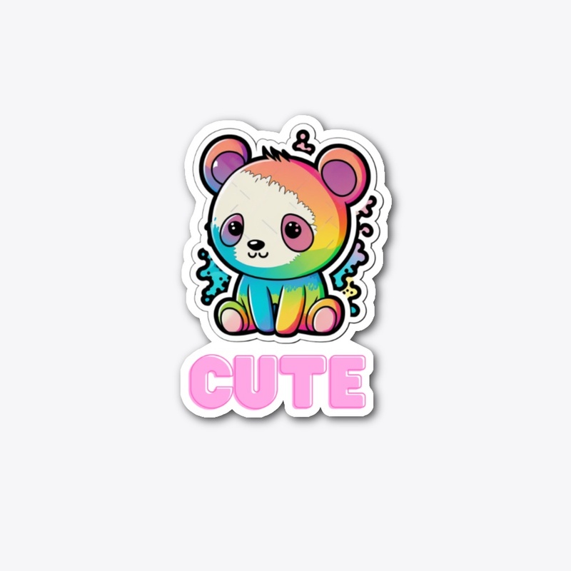 Cute panda sticker