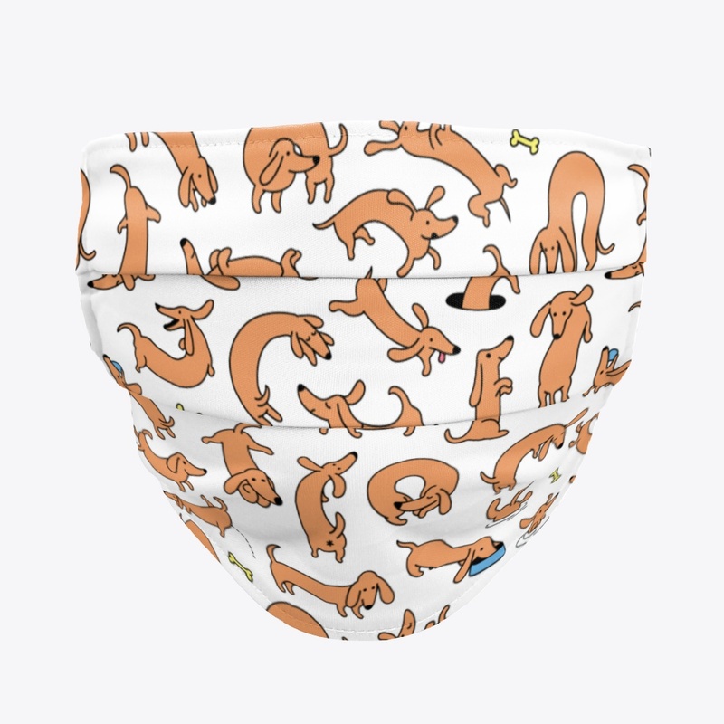 Funny Dachshund Face Mask