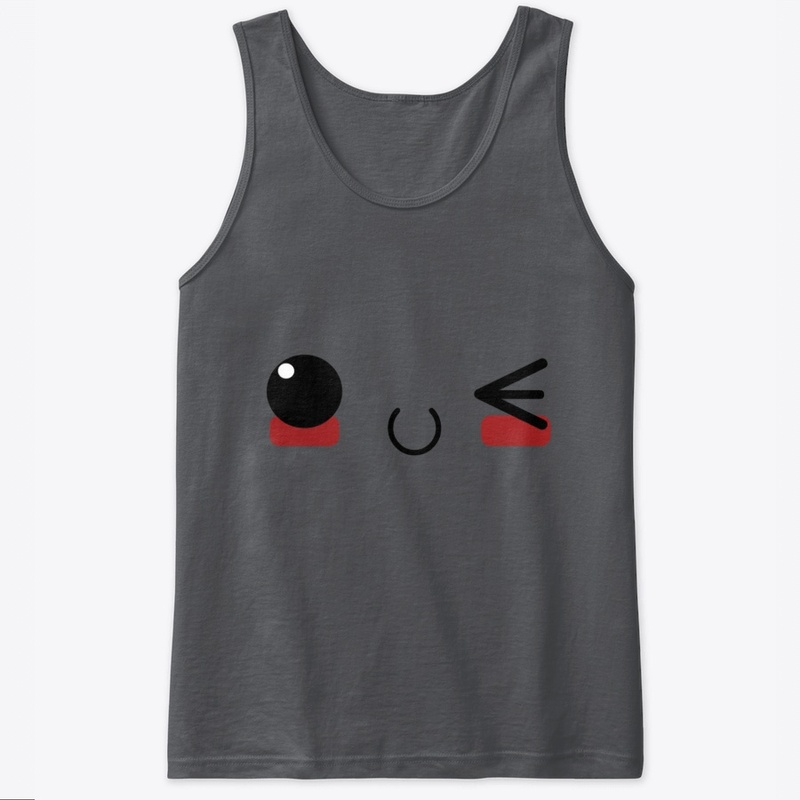 Kawaii japanese anime face design: lucky