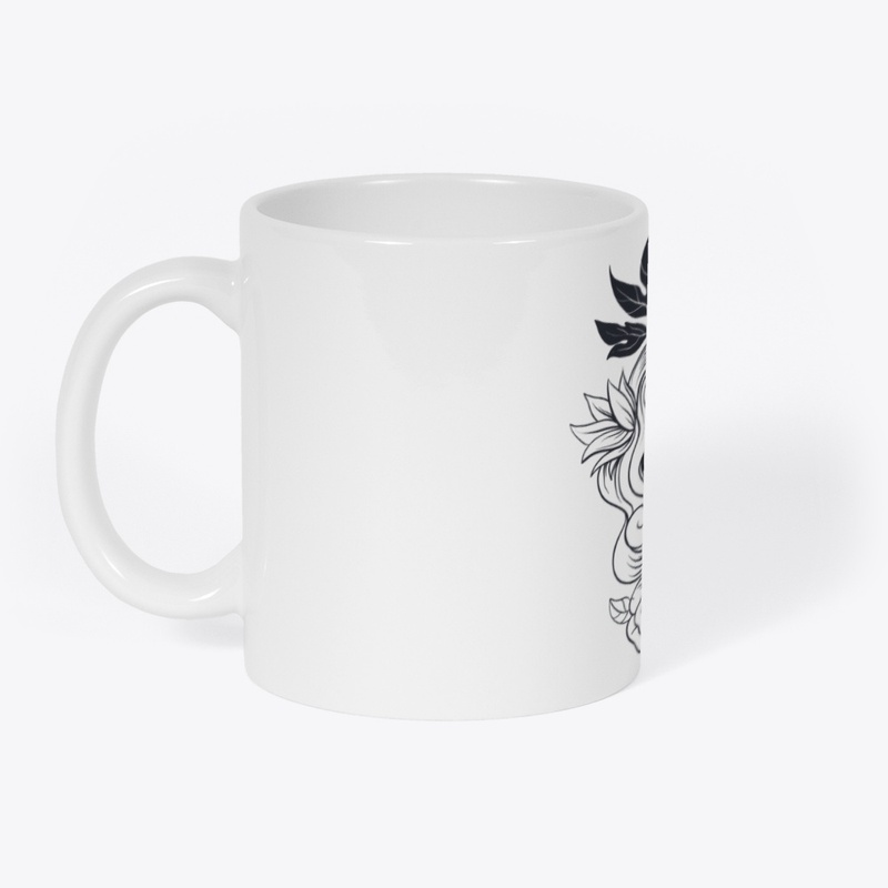 Attractive Design The woman and leaves