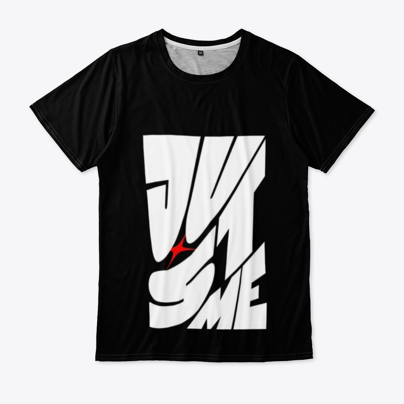 "Just me" printed t-shirt, black