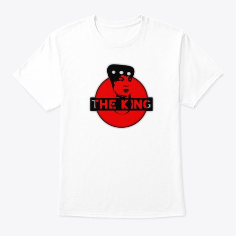 The King On Gymnastics Gloves White T-Shirt Front