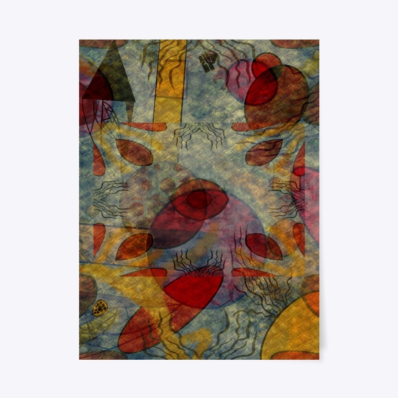 Fall Colors Circular Pattern Abstract 