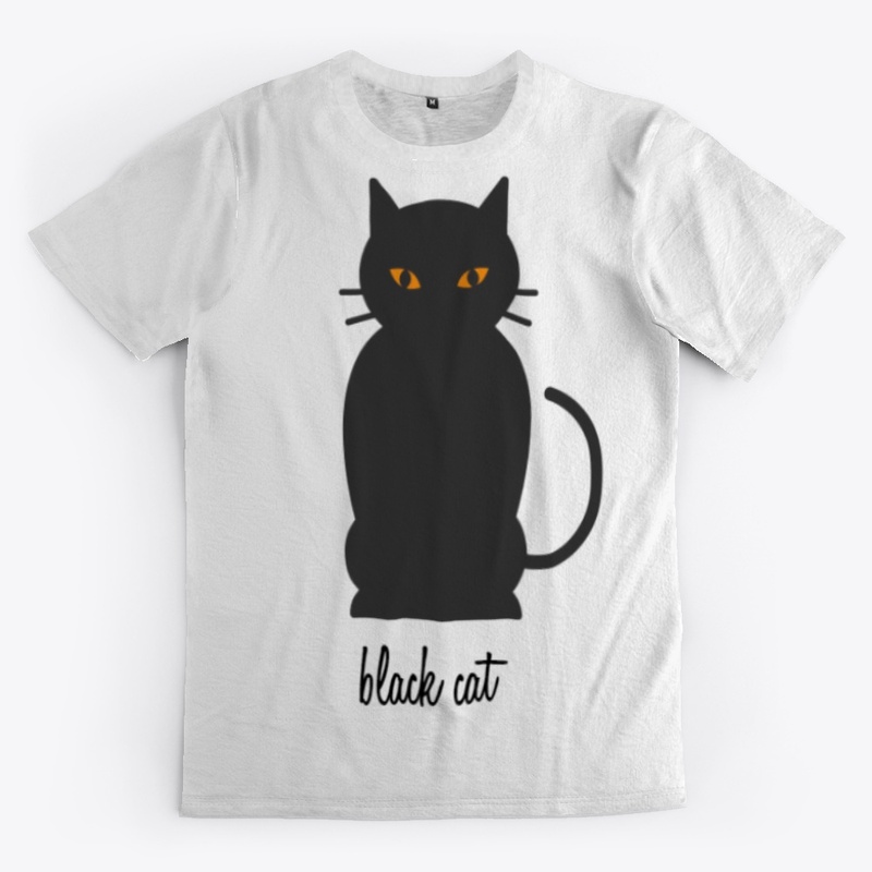 Black cat t-shirt