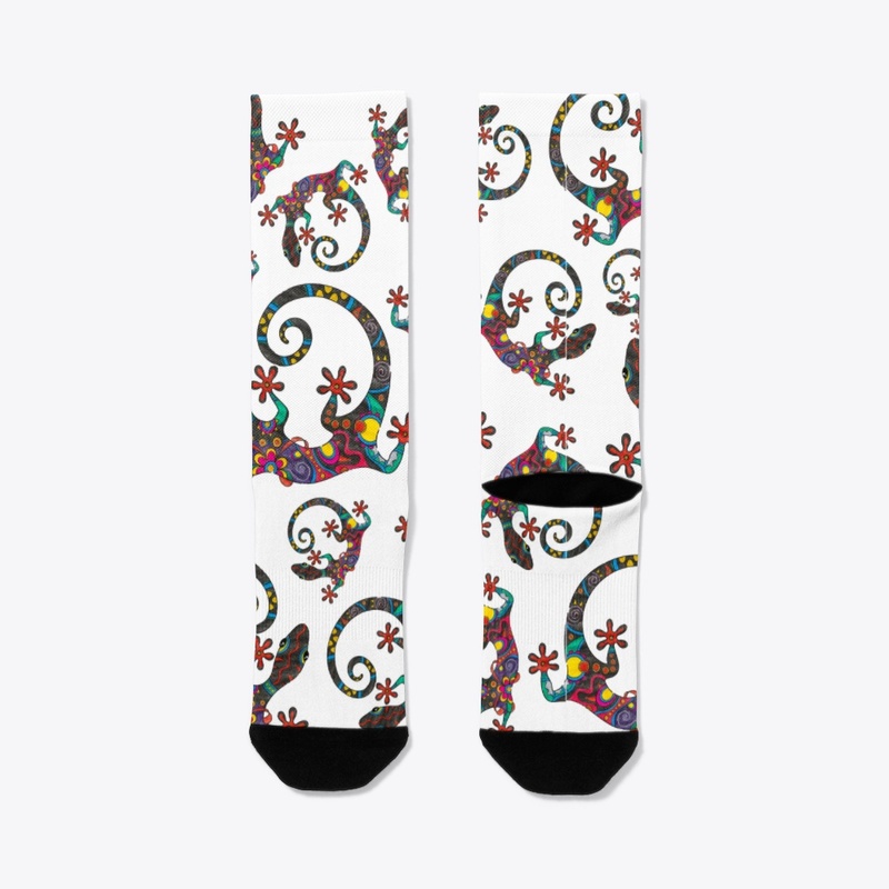 Artistic Multi-color Gecko Socks