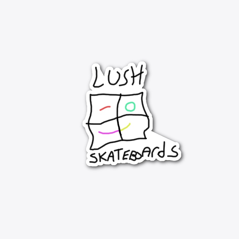 lush skateboards sticker 
