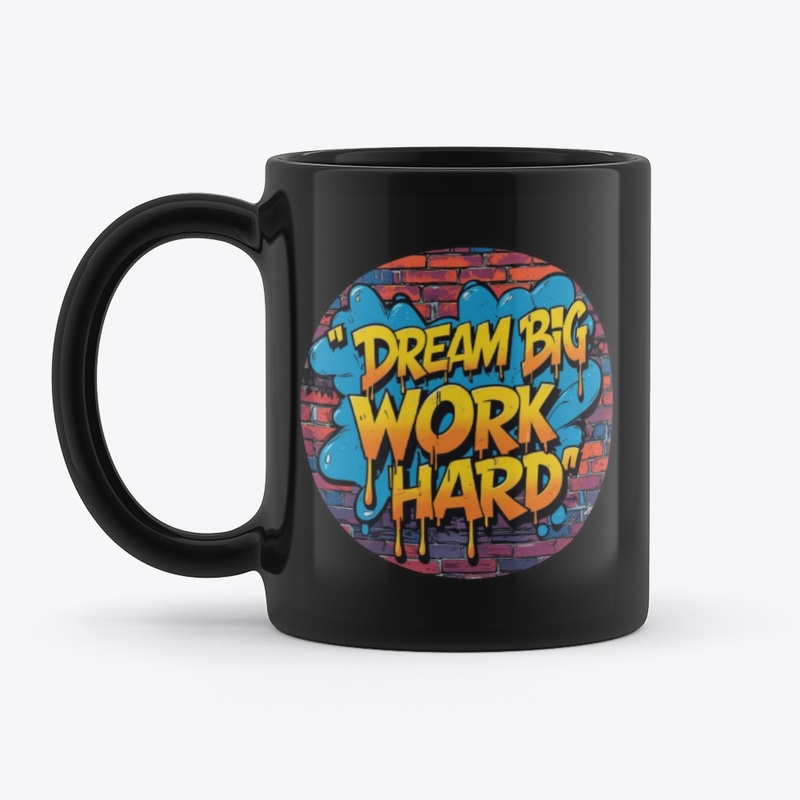 "DREAMBIG WORK HARD Typography T-Shirt
