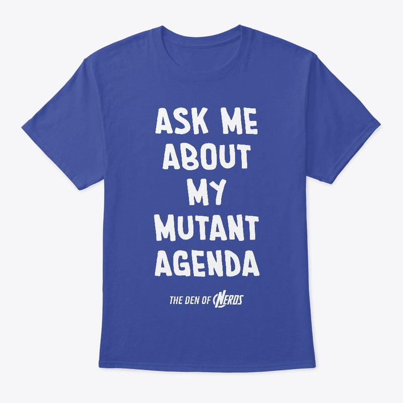 Mutant Agenda White Text Merch