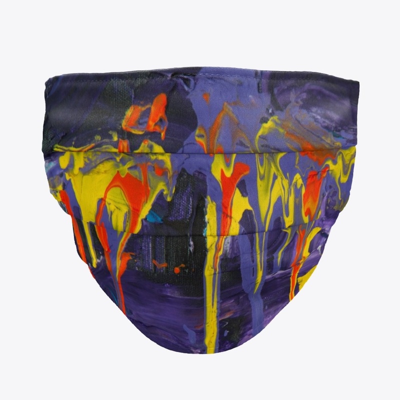 Blue, Red and Yellow Abstract Painting