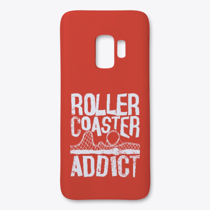 Roller Coaster Addict  / white handdrawn