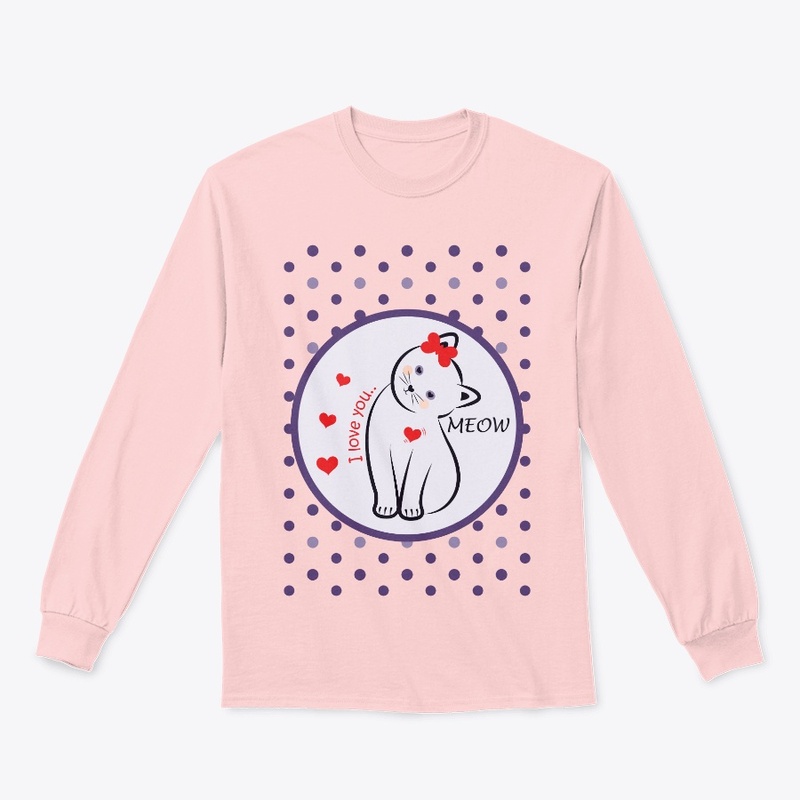 Cat says i love you - lover gifts idea