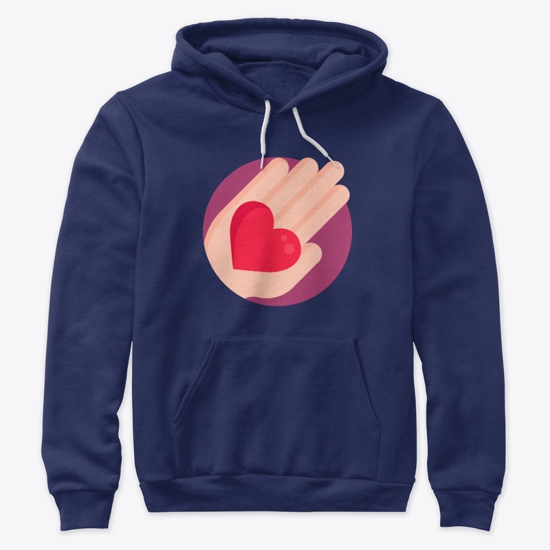 Sweatshirt with hand logo hart sample 