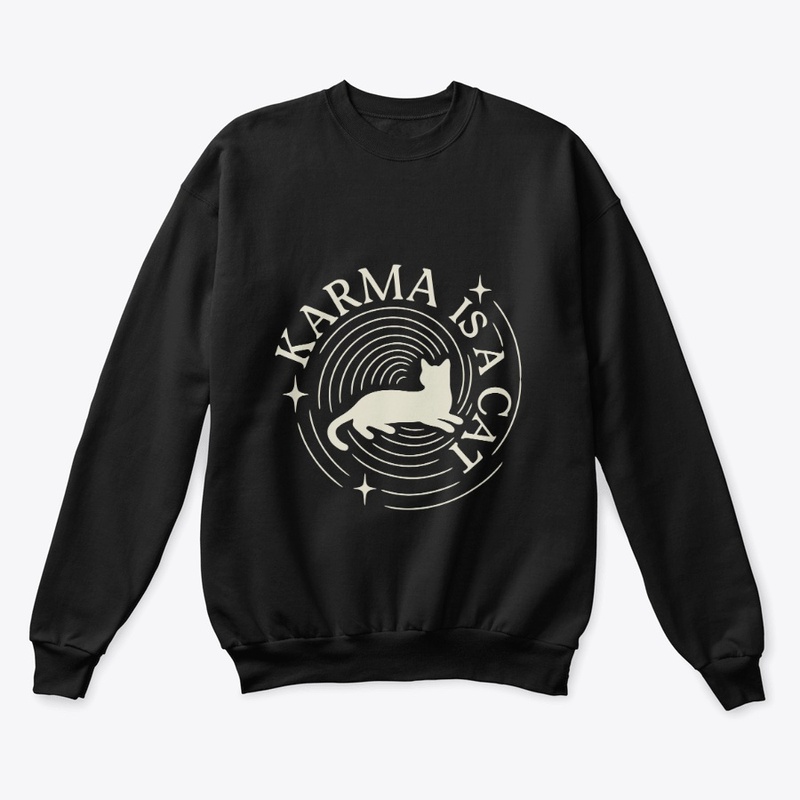 Karma Is a Cat Pastel Art Gift  