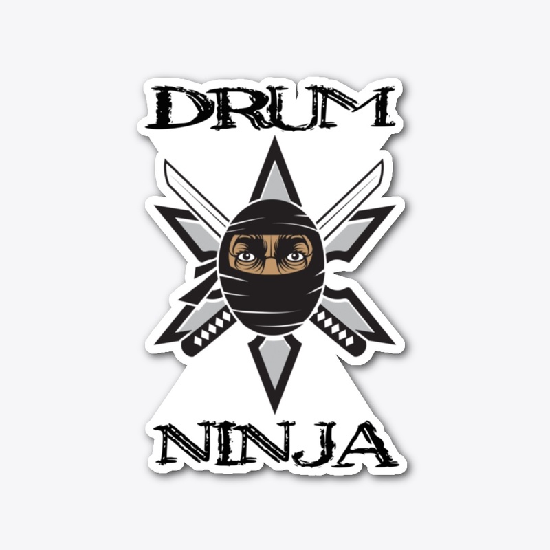 DRUM NINJA DIE CUT STICKER