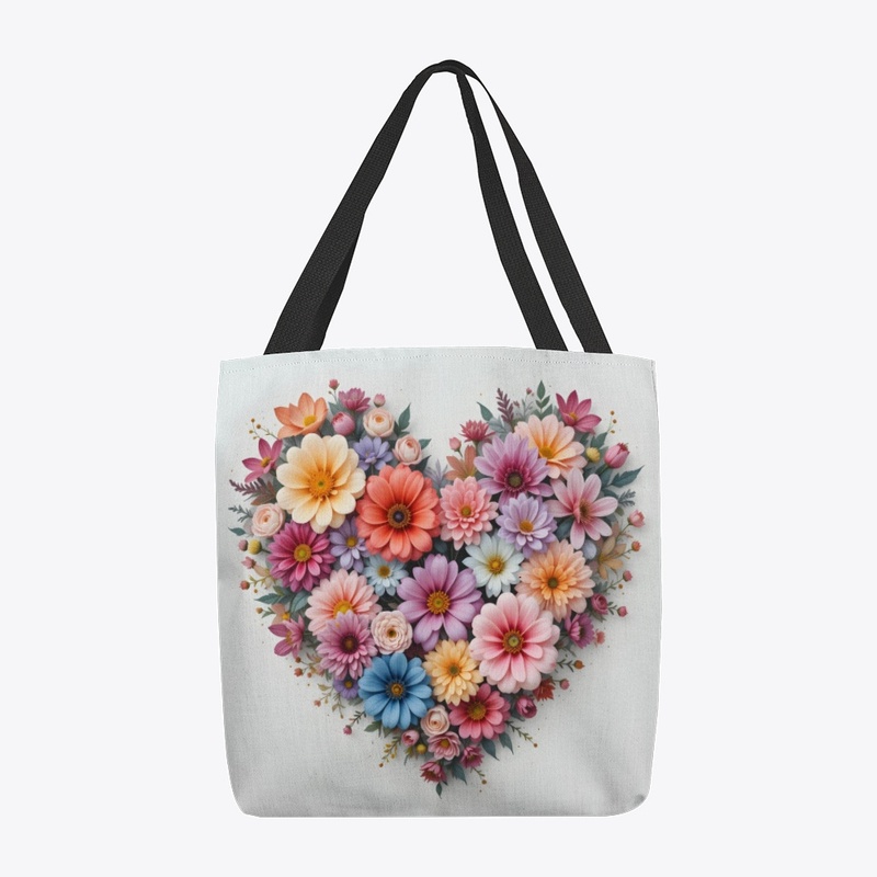 Heart shape decorated with flowers