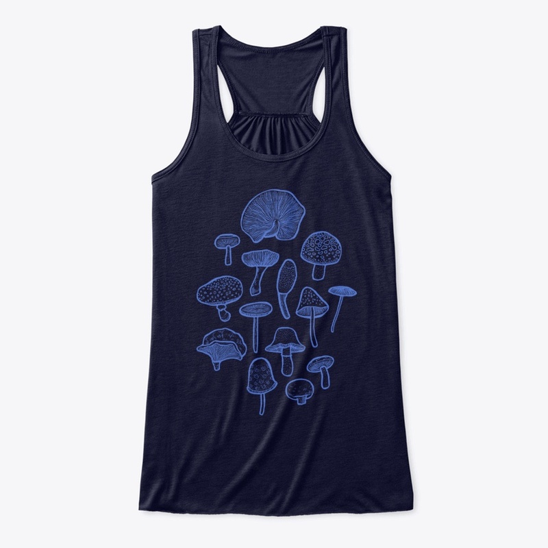 Hand Drawn Mushrooms Collage