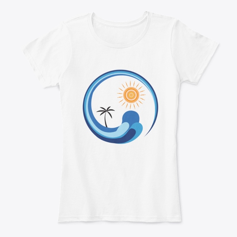 Womens Wave and Sun Beach Scene