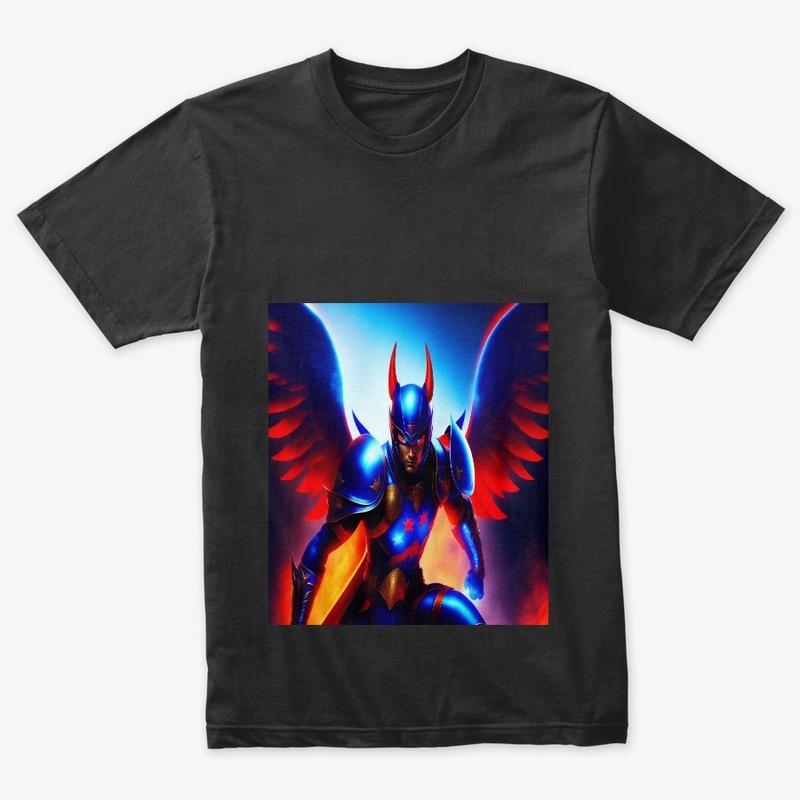 Devil ninja warrior with wings