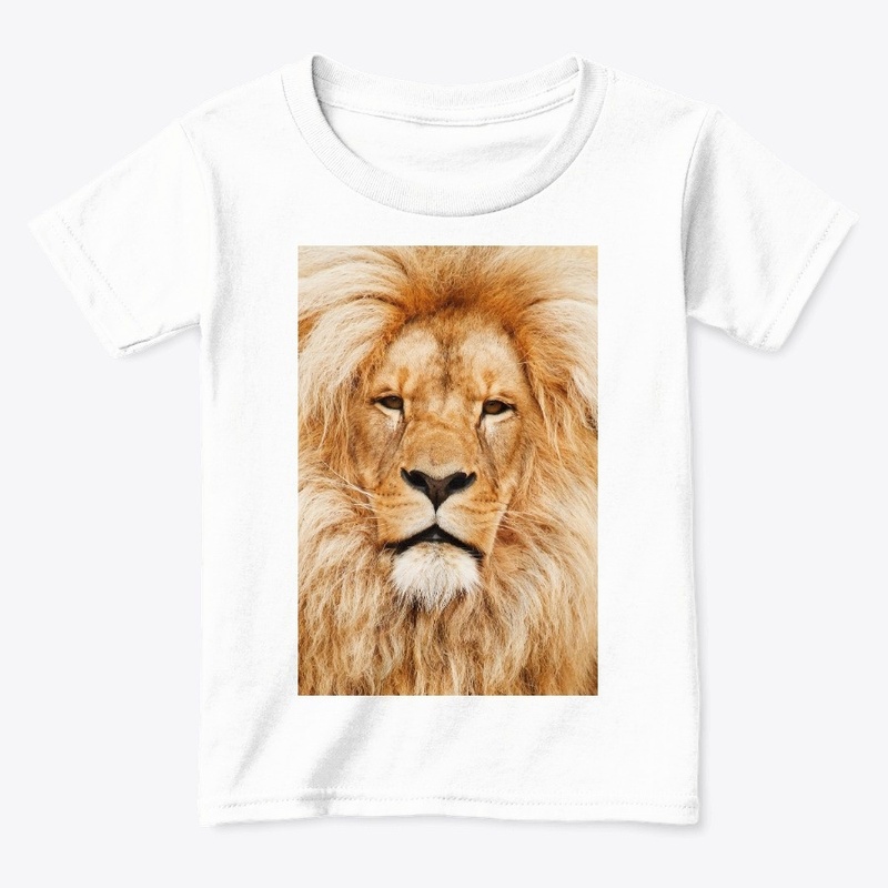 Lion face printed with white back