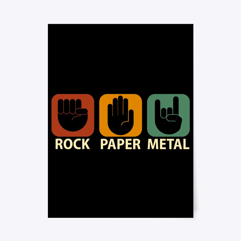 Rock Paper Metal Heavy Metal Humor