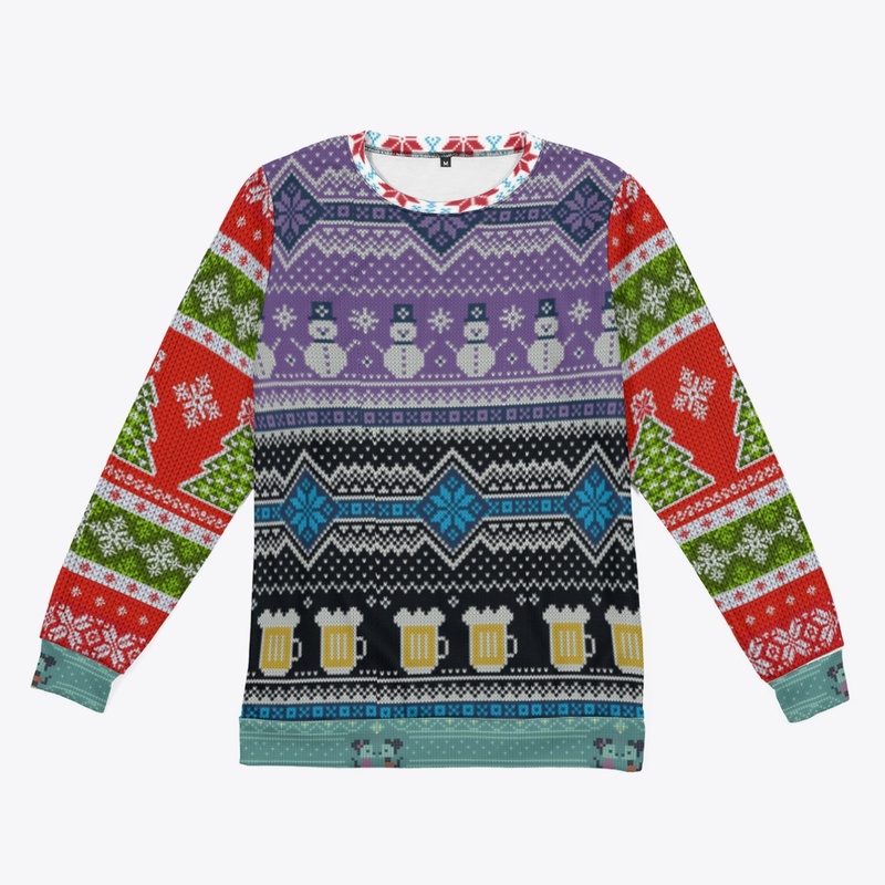 Snow Beer Man Ugly sweater