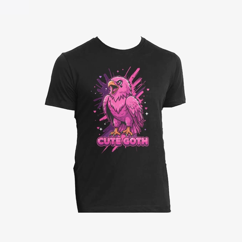 Cute Goth Pink Eagle Art