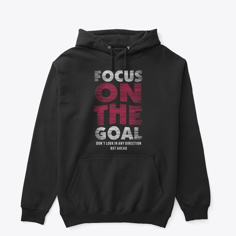 Focus goal slogan print tshirt