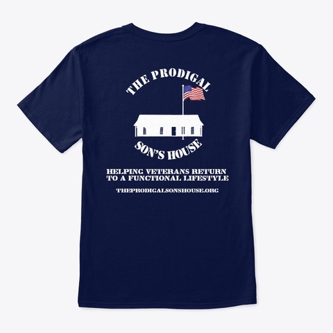 The Prodigal Son's House New Logo Navy T-Shirt Back