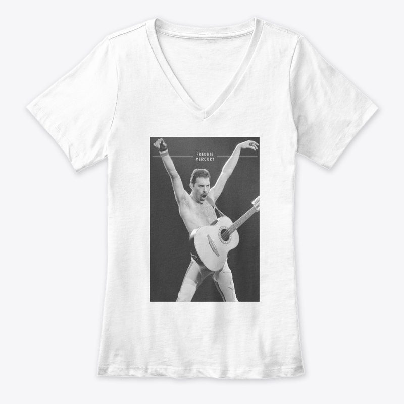 Freddie Mercury Official Live B&W Guitar