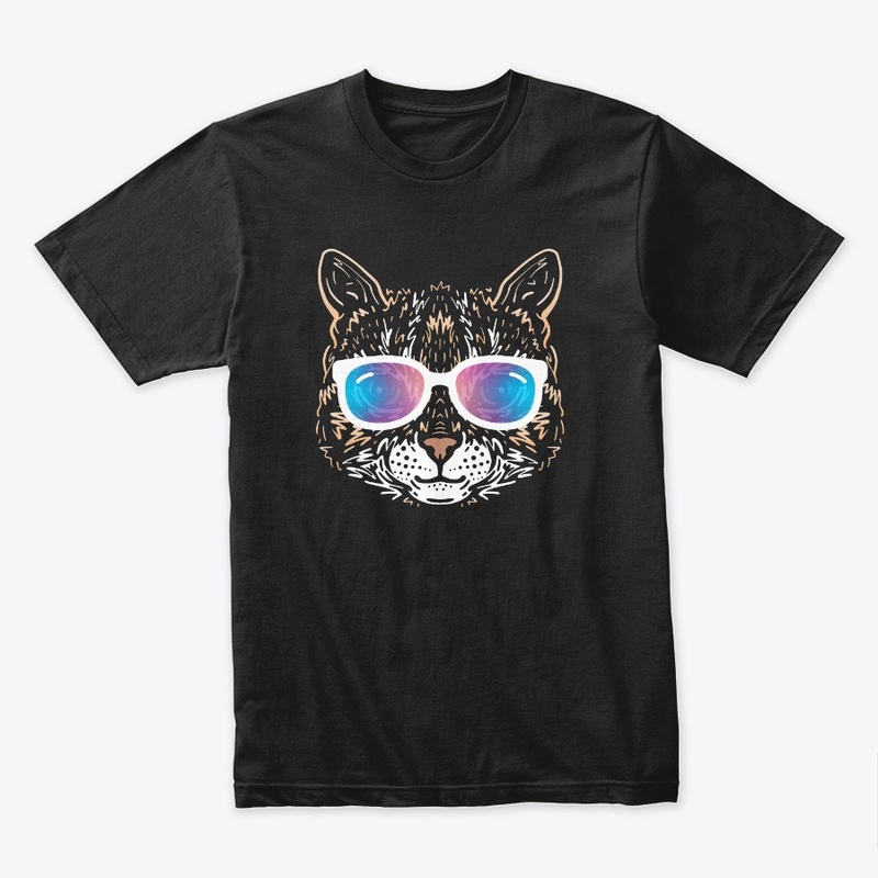 Cute Cat in Sunglasses (Colored+sg04)
