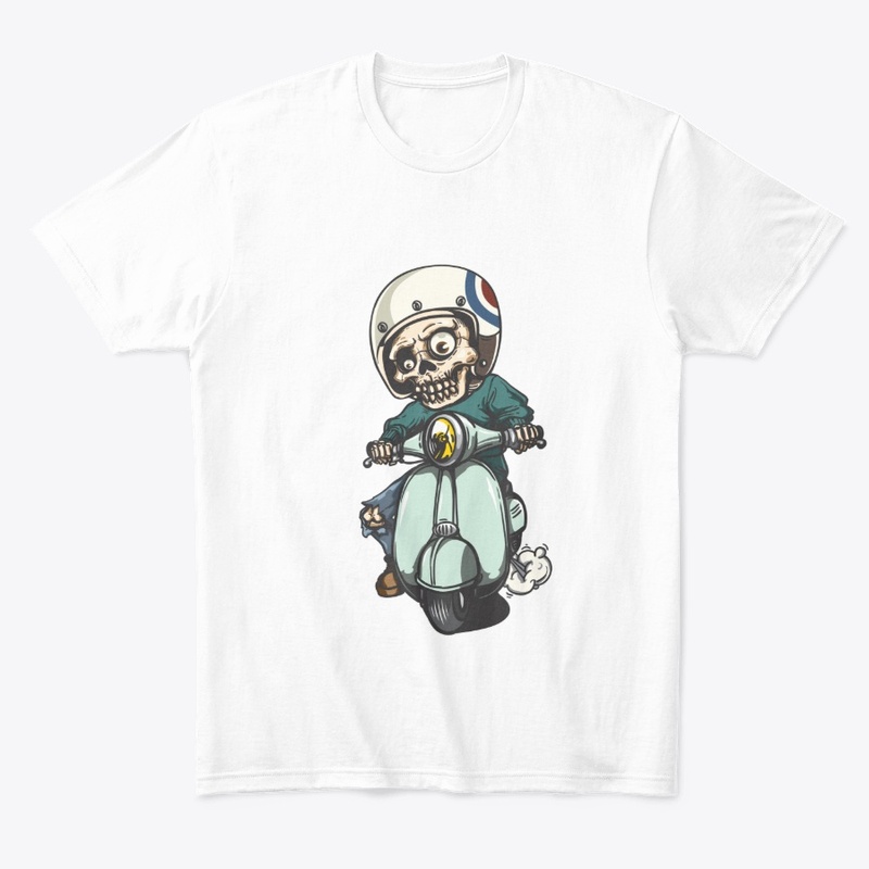 Cute Skeleton on Bike