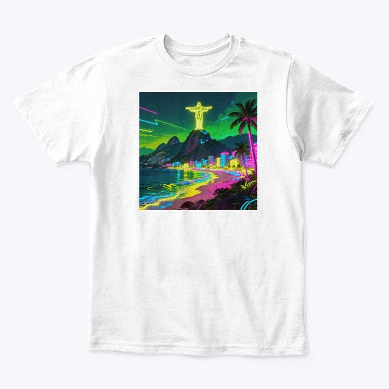 Neon Rio Christ & Cityscape