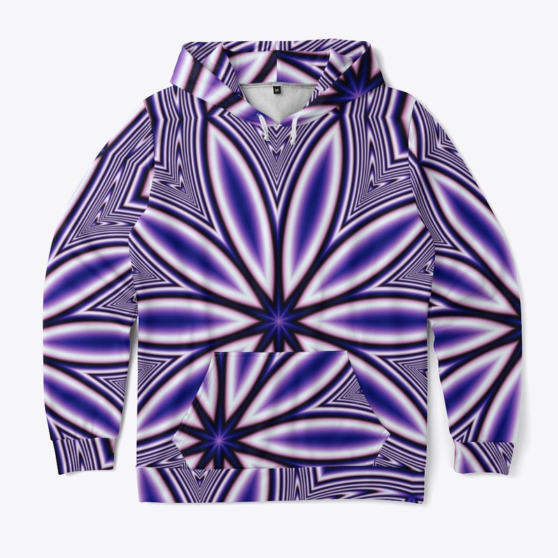 Blue Fractal Flower Pattern