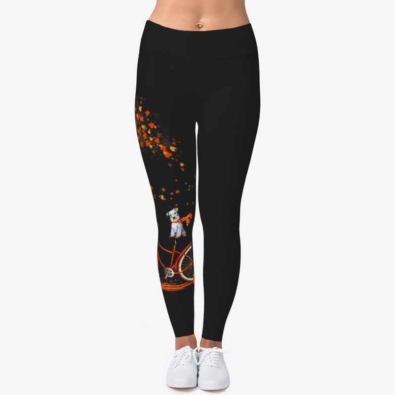 Dog Leaf Fall Autumn Cycling Shirt